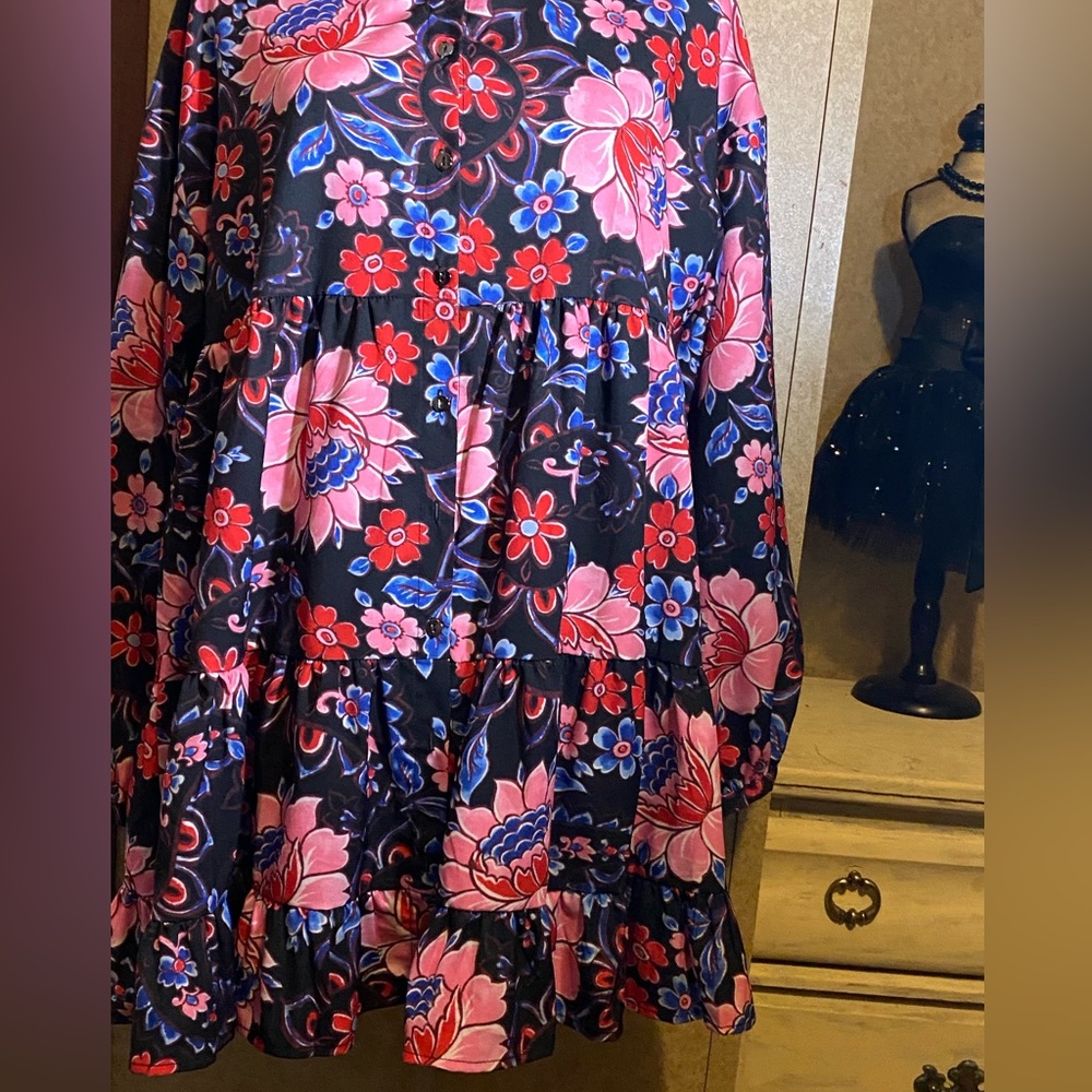 NWT Pink Ripple Baby doll- boho Dress, comfy for any occasion. Work or night out